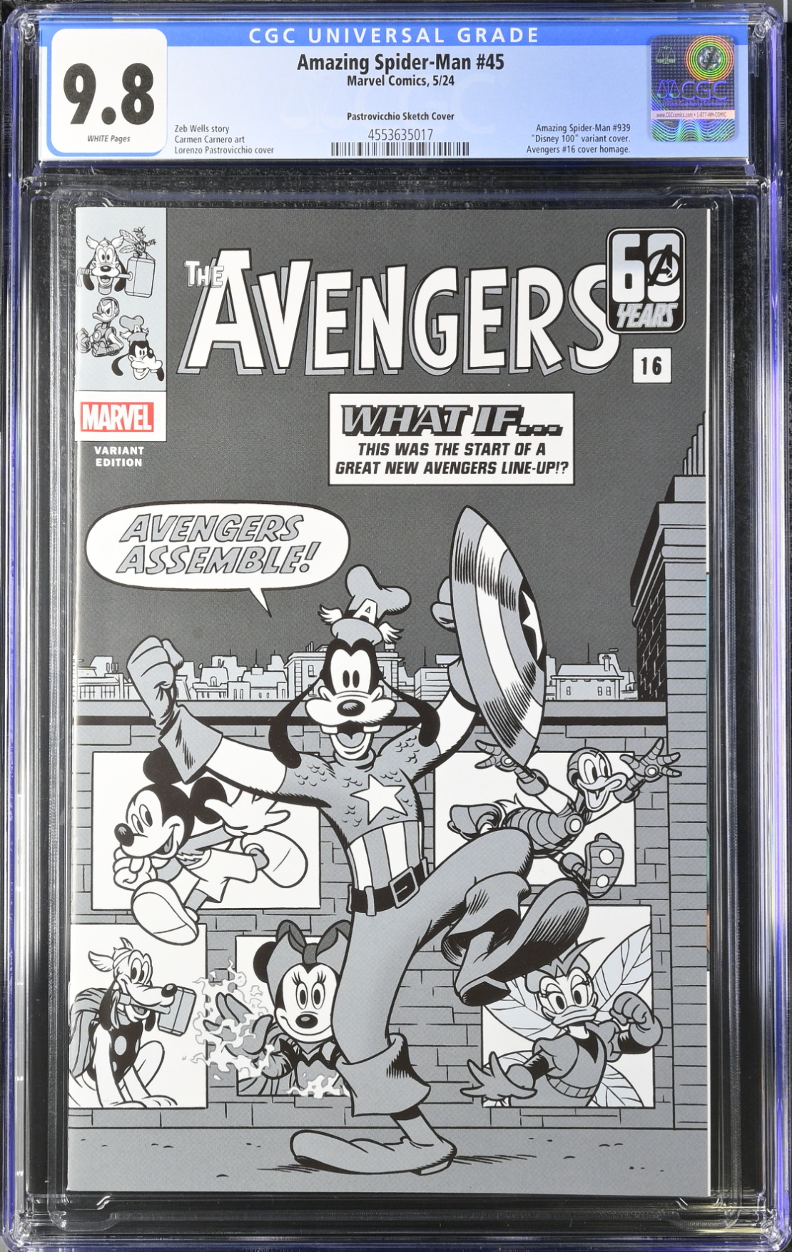 Amazing Spider-Man #45 Disney What if? 1:100 Retailer Incentive Variant CGC 9.8