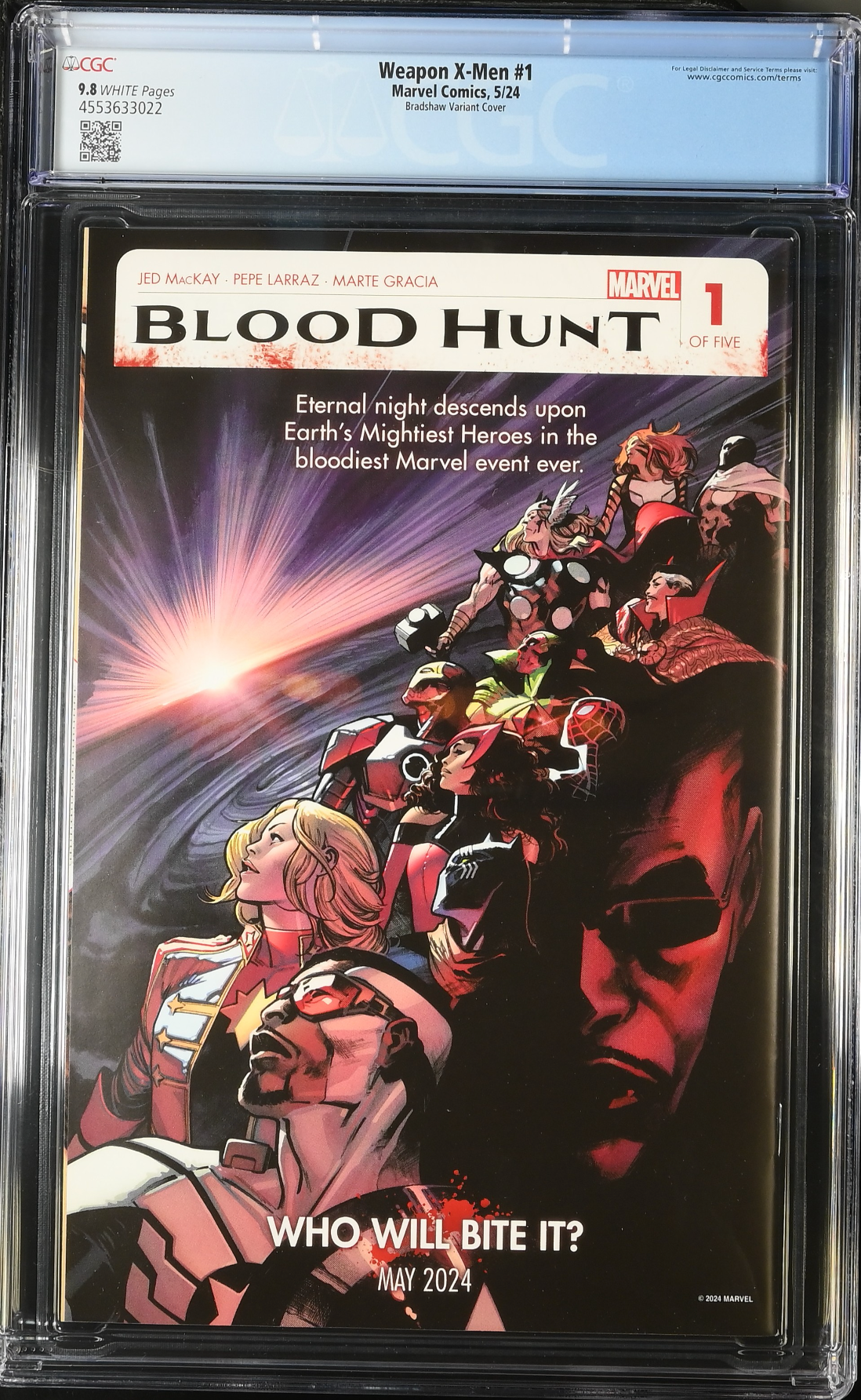 Weapon X-Men #1 Bradshaw 1:25 Retailer Incentive Variant CGC 9.8