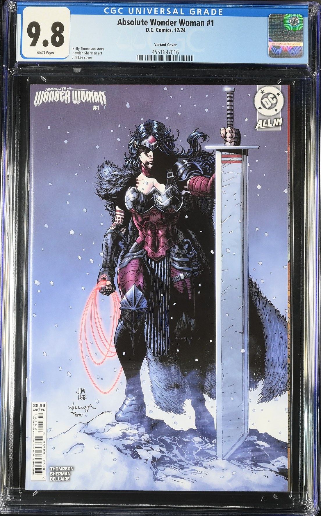 Absolute Wonder Woman #1 Jim Lee Variant CGC 9.8