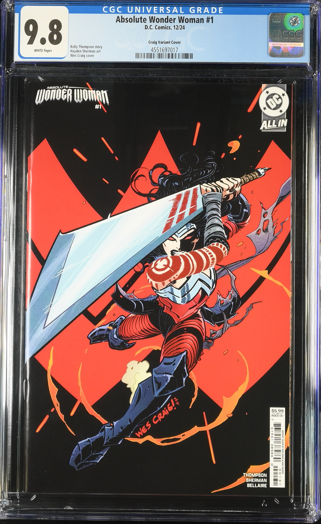 Absolute Wonder Woman #1 Craig Variant CGC 9.8
