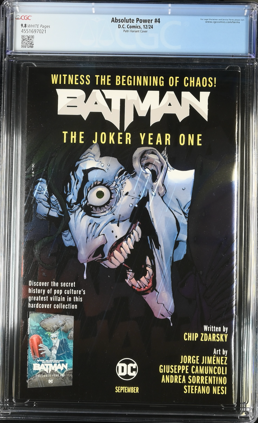 Absolute Power #4 Putri Foil Variant CGC 9.8