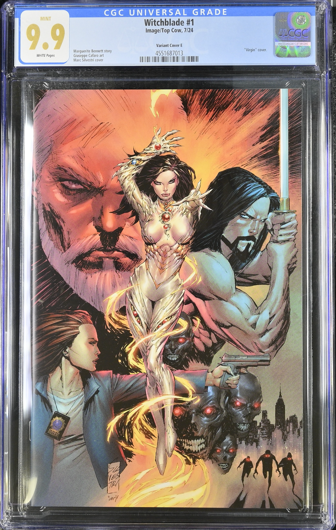Witchblade #1 Silvestri 1:25 Virgin Retailer Incentive Variant CGC 9.9
