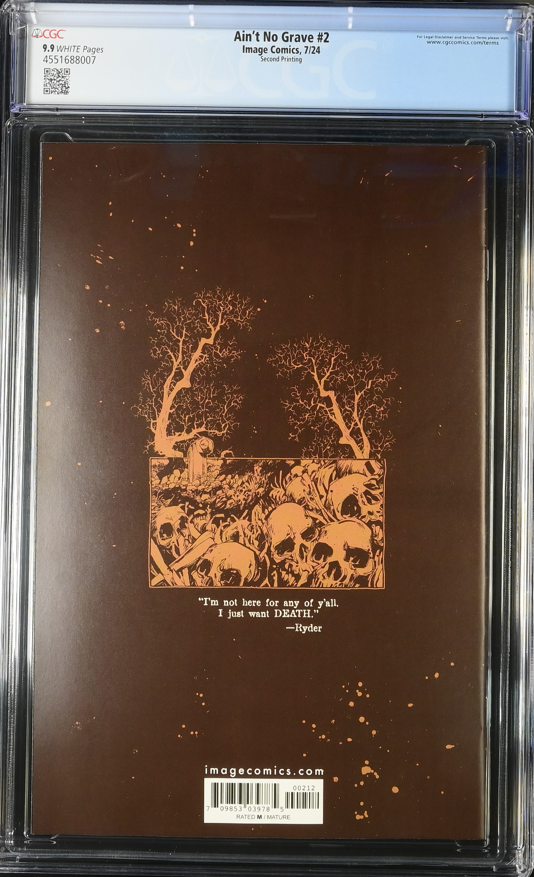 Ain't No Grave #2 CGC 9.9