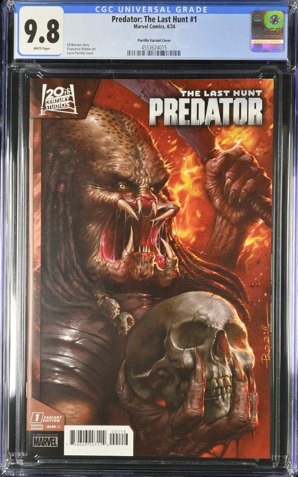 Predator: The Last Hunt #1 Parrillo 1:25 Retailer Incentive Variant CGC 9.8