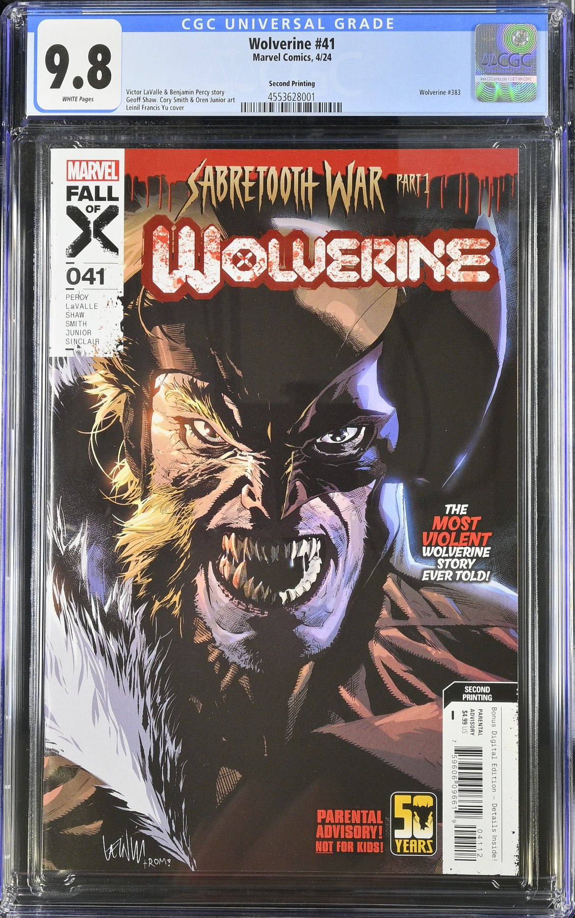 Wolverine #41 Second Printing CGC 9.8