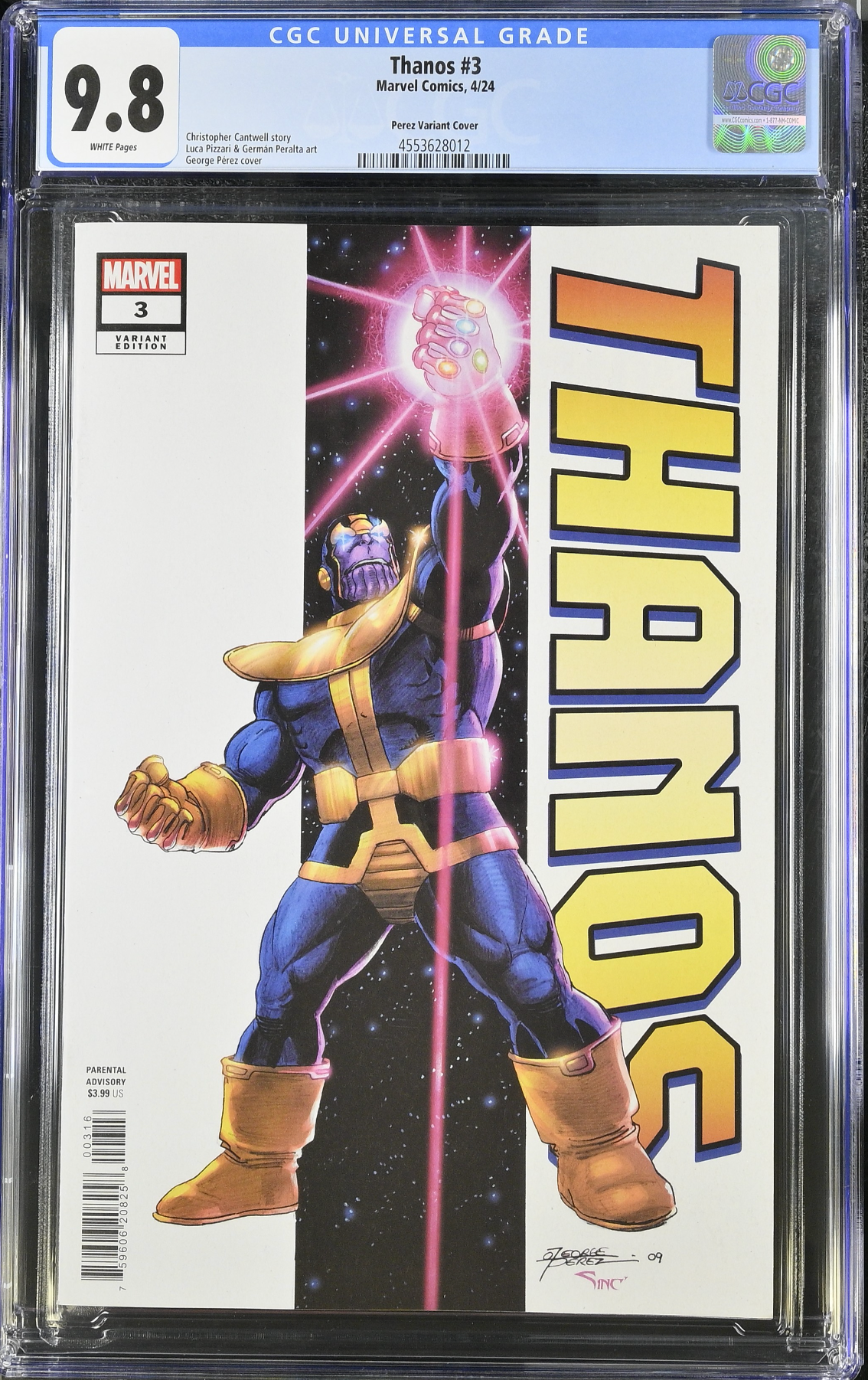 Thanos #3 Perez 1:25 Retailer Incentive Variant CGC 9.8