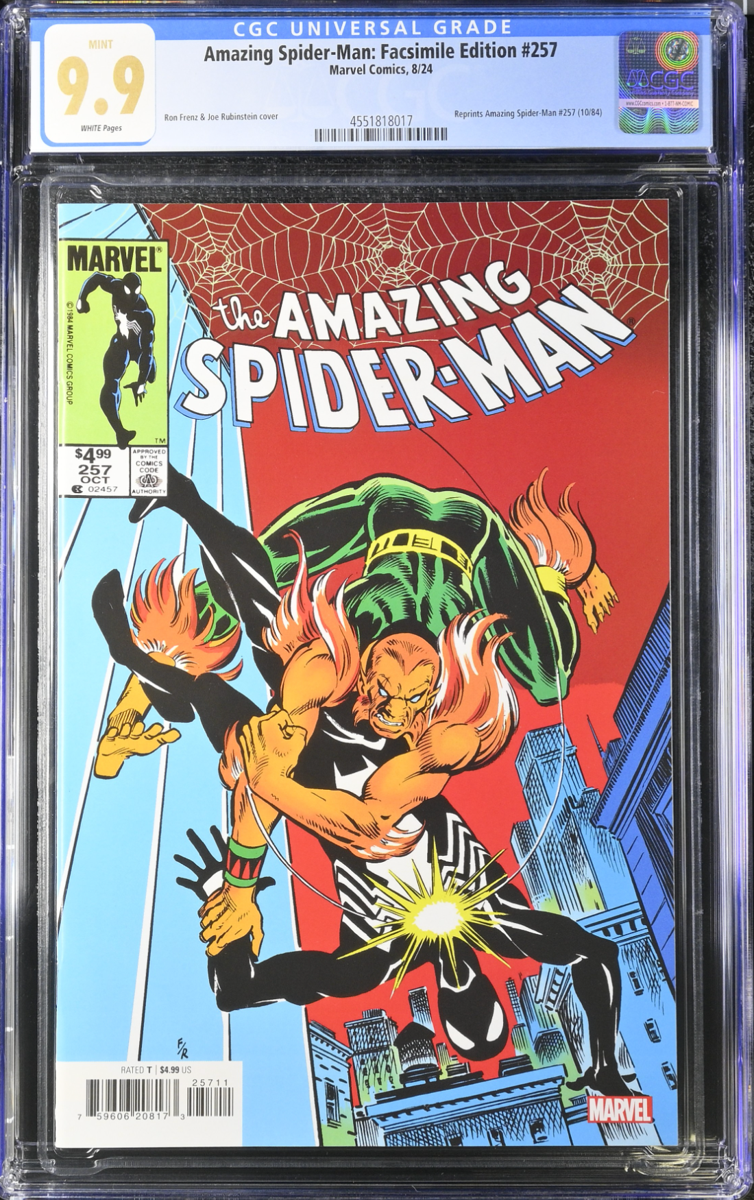Amazing Spider-Man #257 Facsimile Edition CGC 9.9