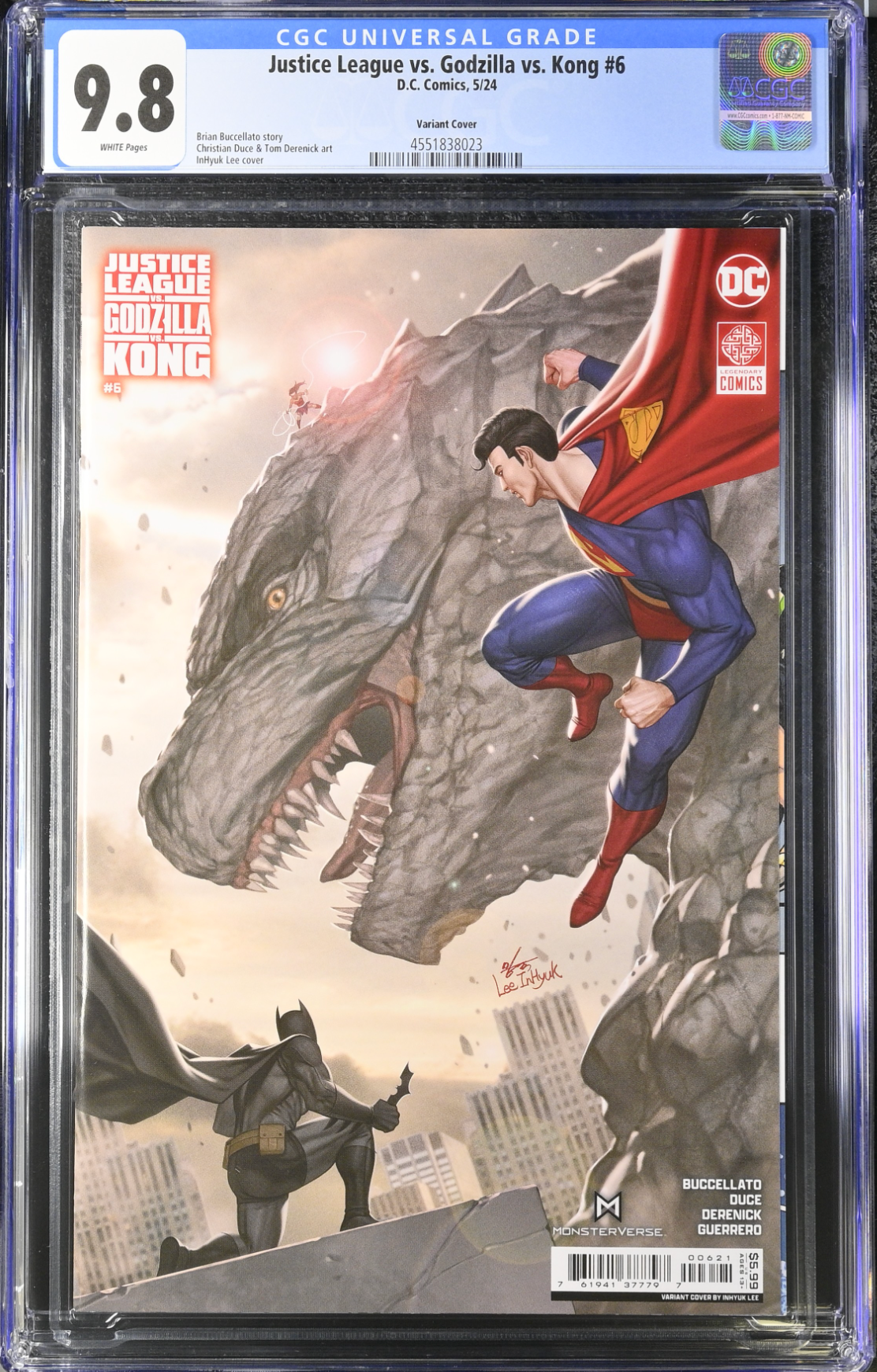 Justice League vs. Godzilla vs. Kong #6 InHyuk Lee Variant CGC 9.8