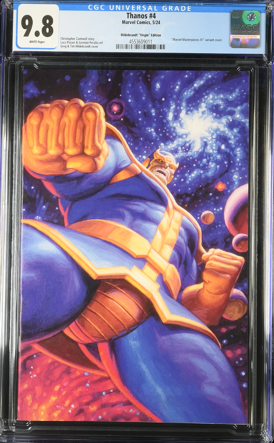 Thanos #4 Hildebrandt 1:50 Virgin Retailer Incentive Variant CGC 9.8