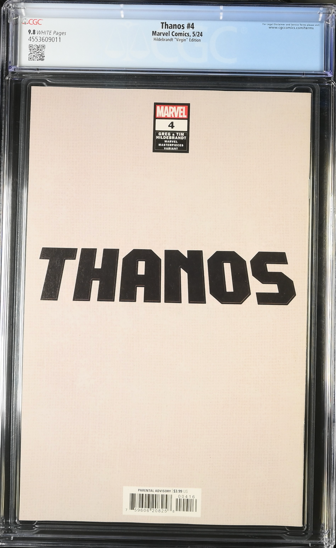 Thanos #4 Hildebrandt 1:50 Virgin Retailer Incentive Variant CGC 9.8