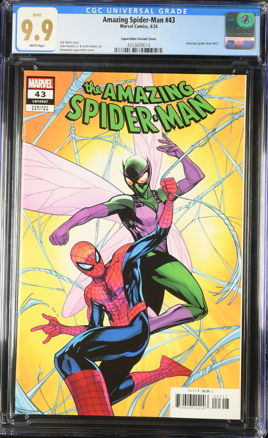 Amazing Spider-Man #43 Luppachino 1:25 Retailer Incentive Variant CGC 9.9
