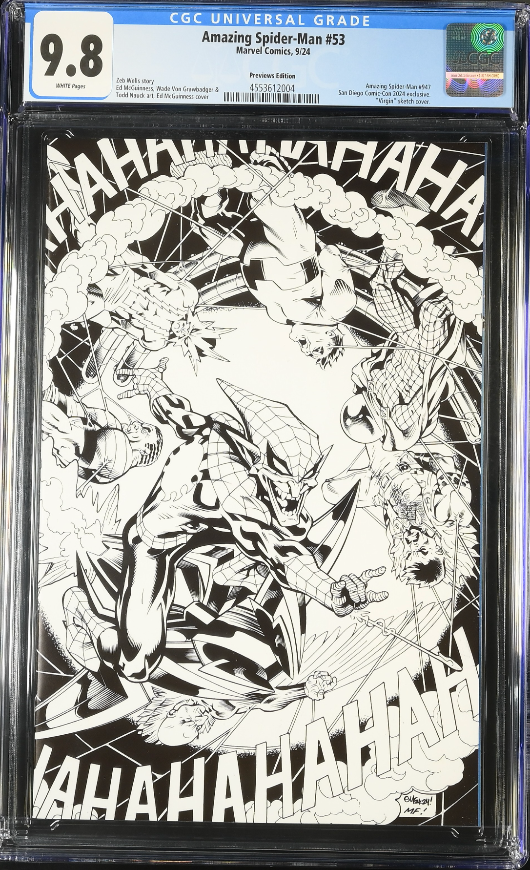 Amazing Spider-Man #53 SDCC Sketch Variant CGC 9.8