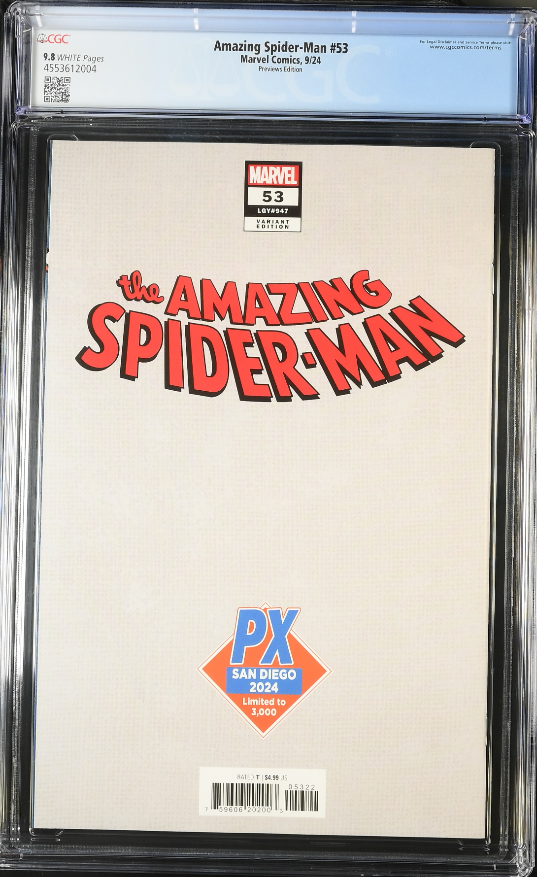 Amazing Spider-Man #53 SDCC Sketch Variant CGC 9.8