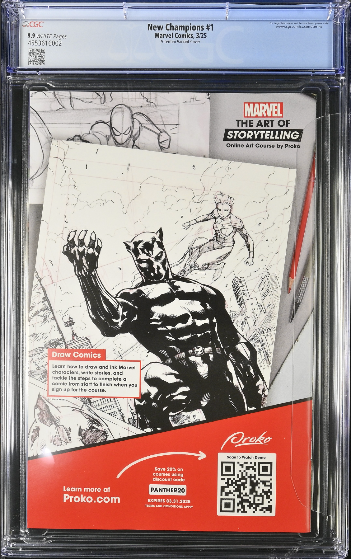 New Champions #1 Vicentini Variant CGC 9.9