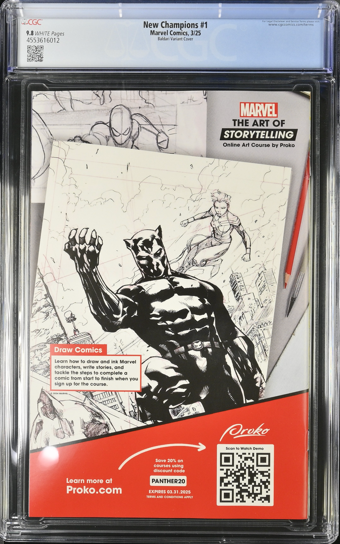 New Champions #1 Baldari 1:25 Retailer Incentive Variant CGC 9.8