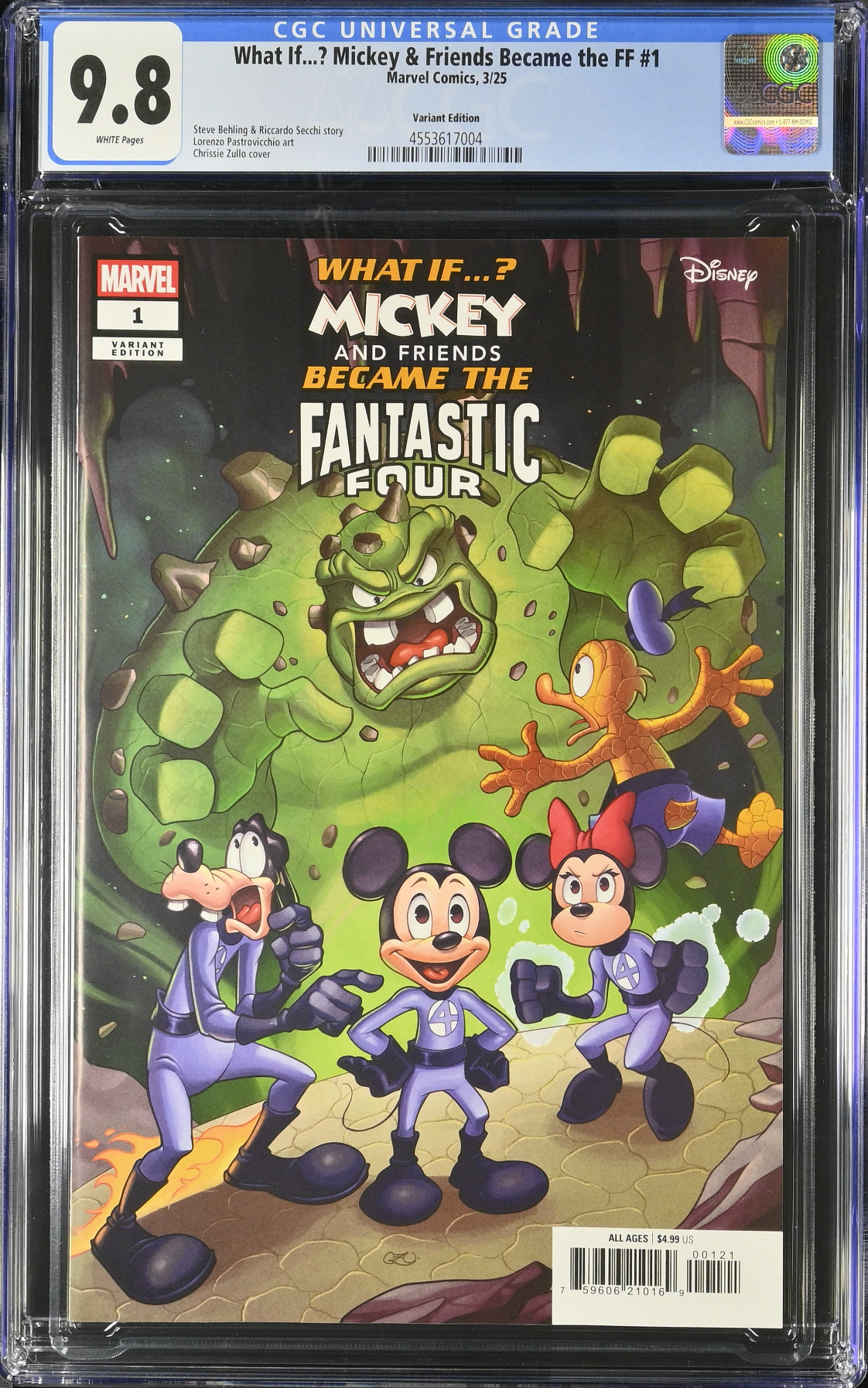 Marvel & Disney: What If...? Mickey & Friends Became the Fantastic Four #1 Zullo Variant CGC 9.8