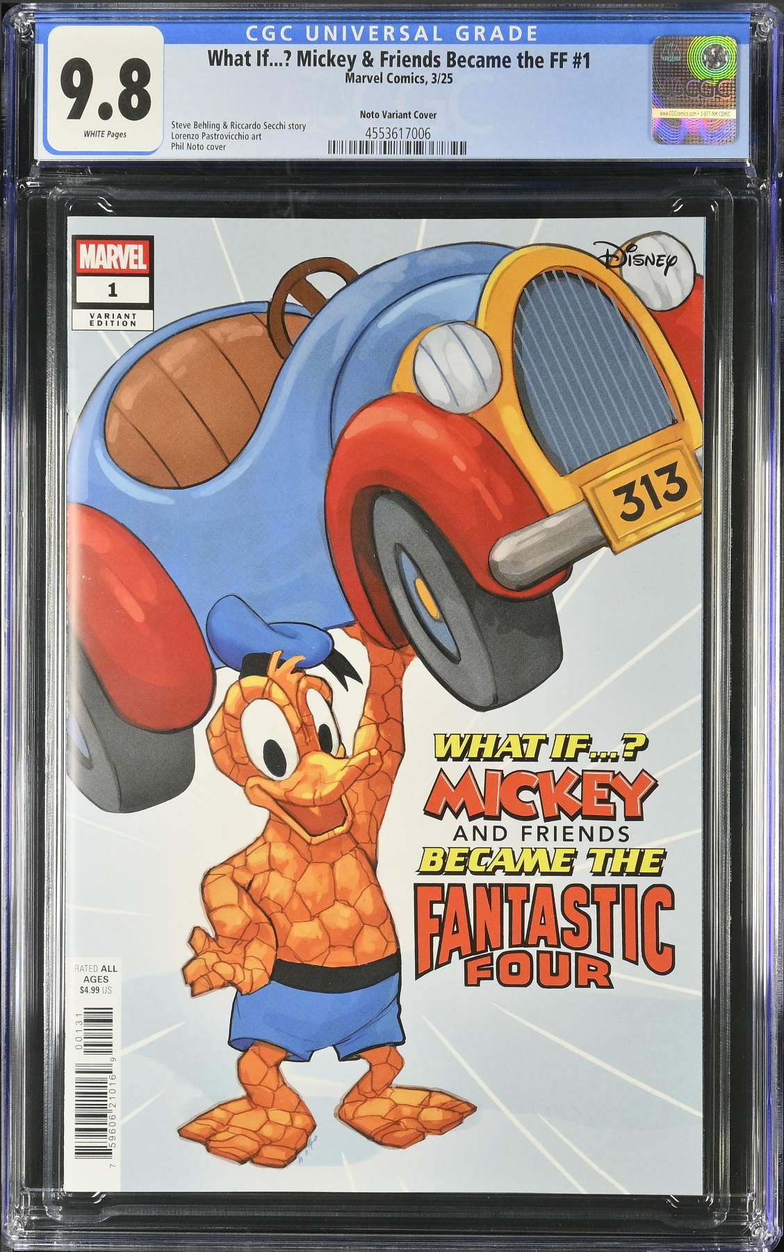 Marvel & Disney: What If...? Mickey & Friends Became the Fantastic Four #1 Noto Variant CGC 9.8