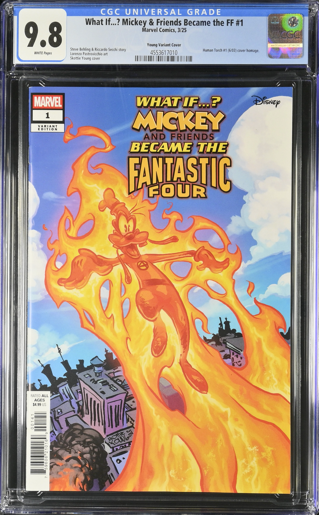 Marvel & Disney: What If...? Mickey & Friends Became the Fantastic Four #1 Young Variant CGC 9.8