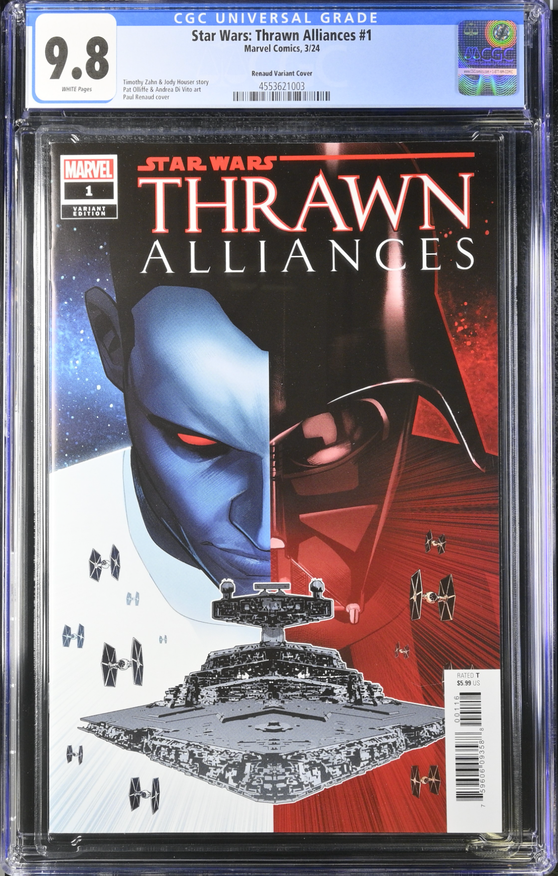 Star Wars: Thrawn Alliances #1 Renaud 1:25 Retailer Incentive Variant CGC 9.8