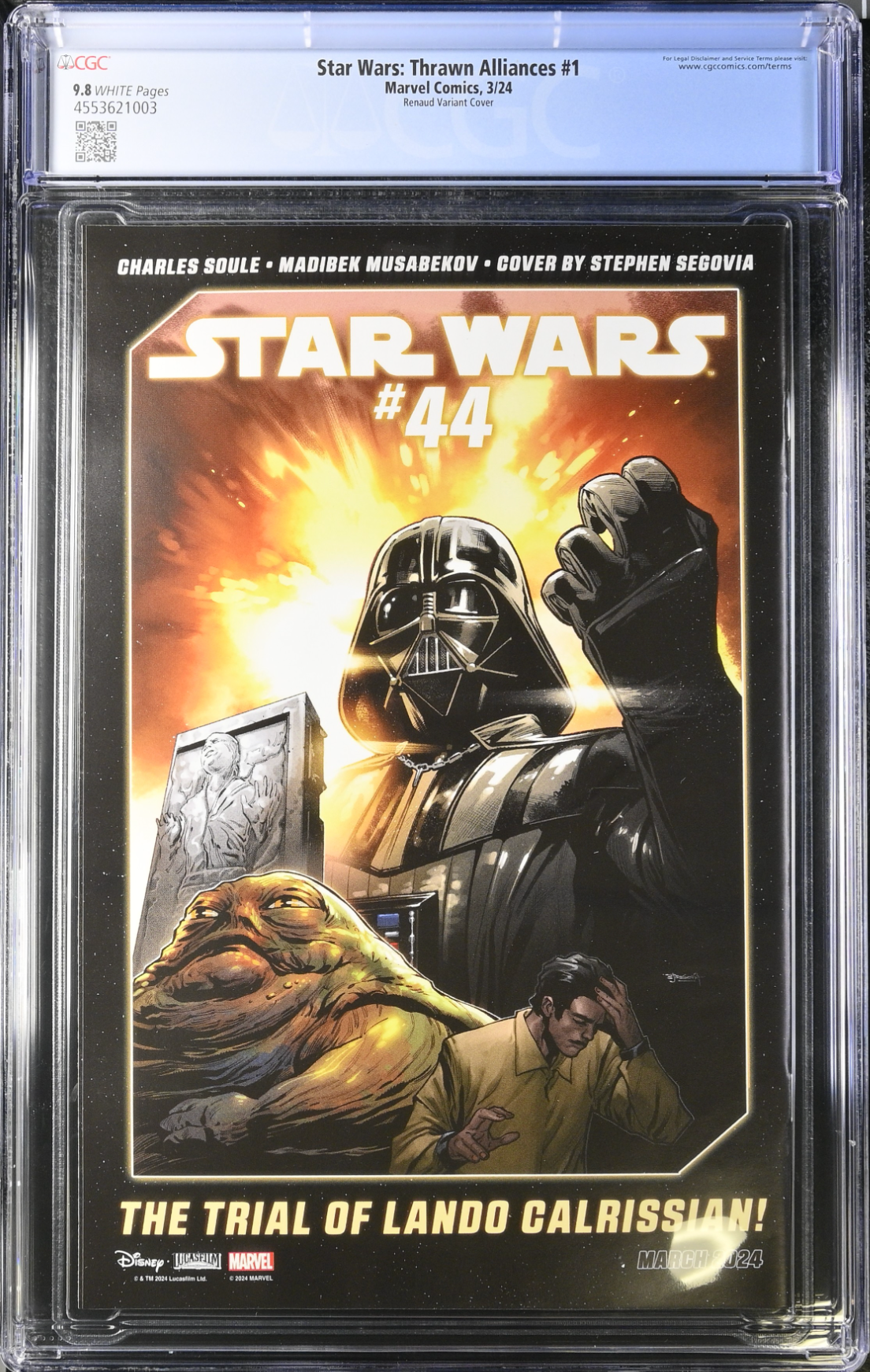 Star Wars: Thrawn Alliances #1 Renaud 1:25 Retailer Incentive Variant CGC 9.8