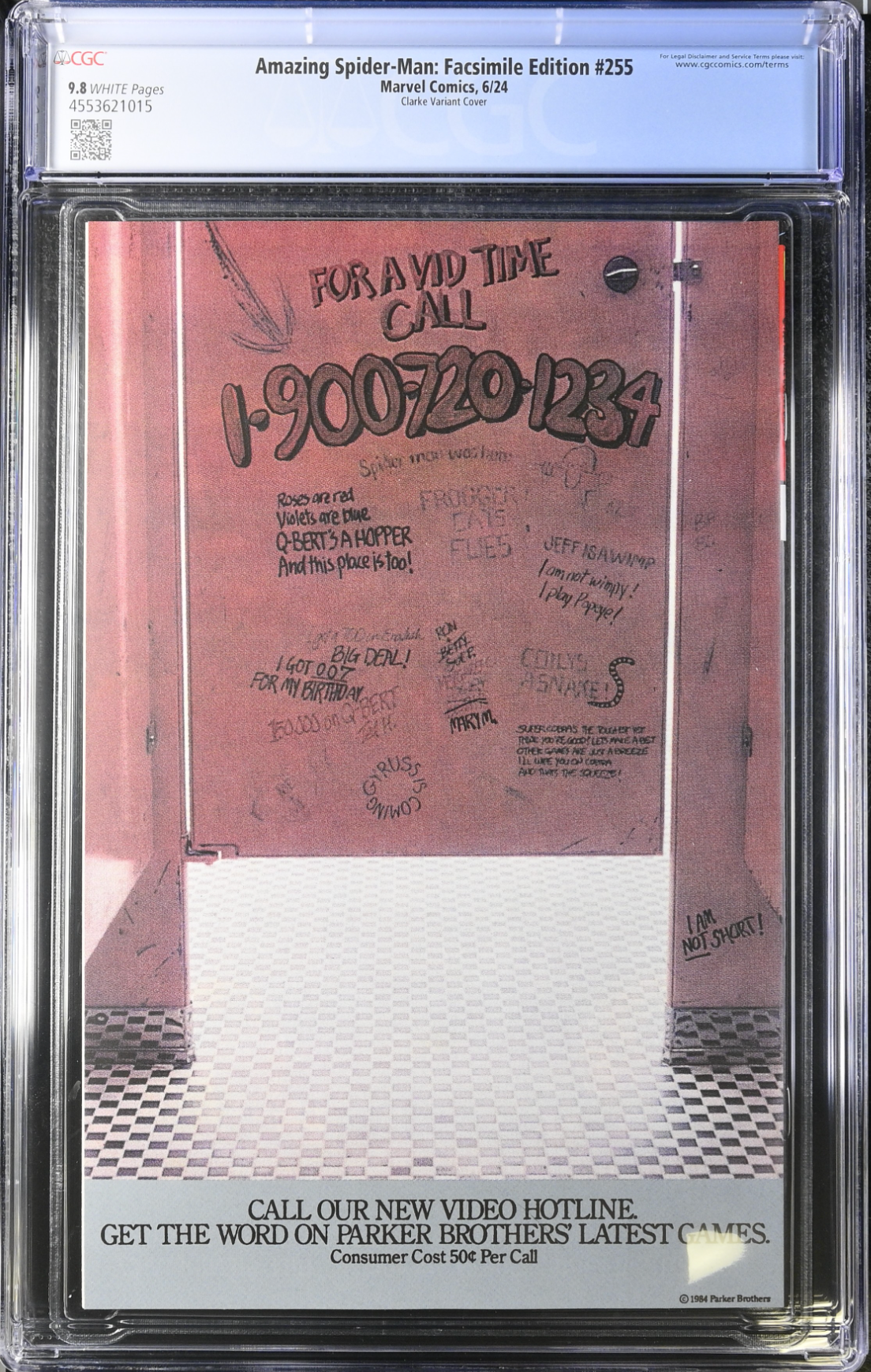 Amazing Spider-Man #255 Facsimile Edition Clarke 1:25 Retailer Incentive Variant CGC 9.8