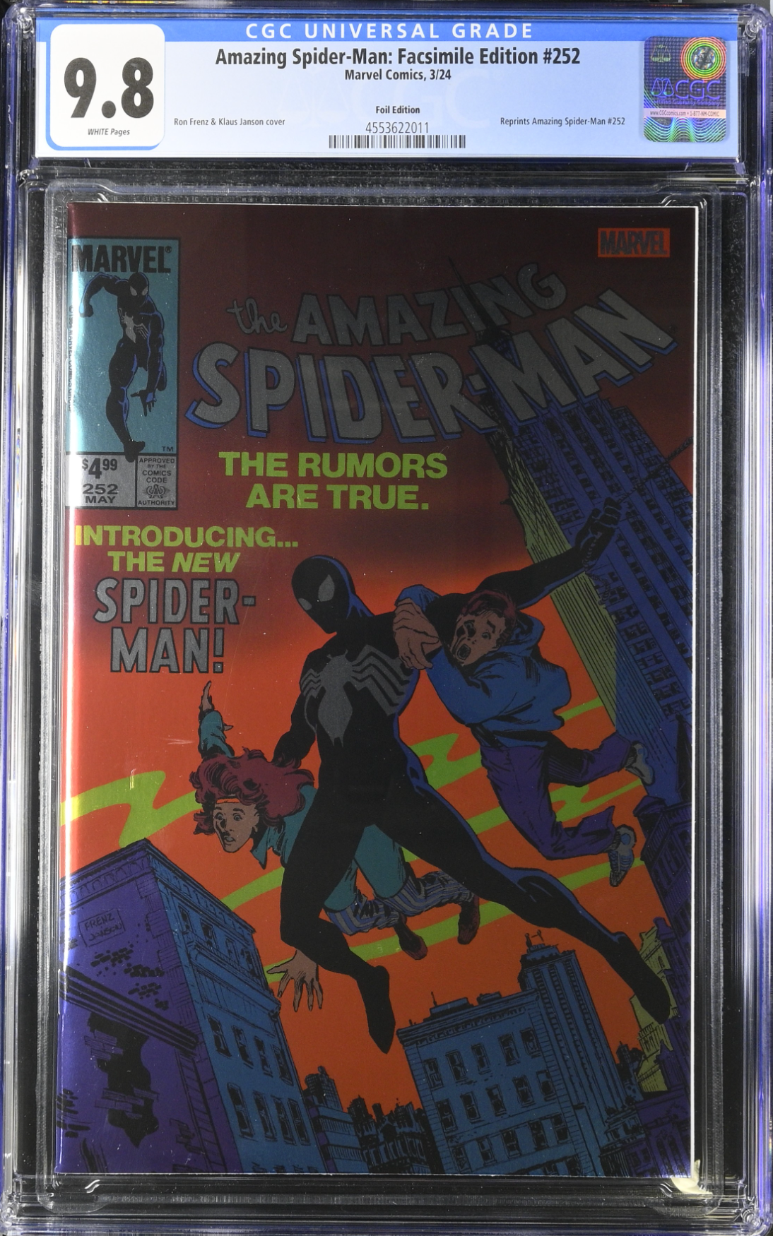 Amazing Spider-Man #252 Facsimile Foil Edition CGC 9.8