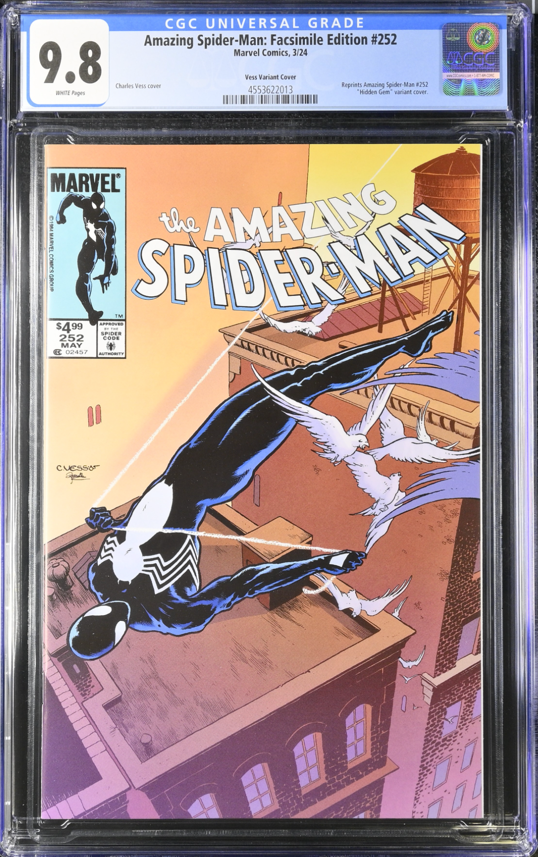 Amazing Spider-Man #252 Facsimile Edition Vess 1:25 Retailer Incentive Variant CGC 9.8