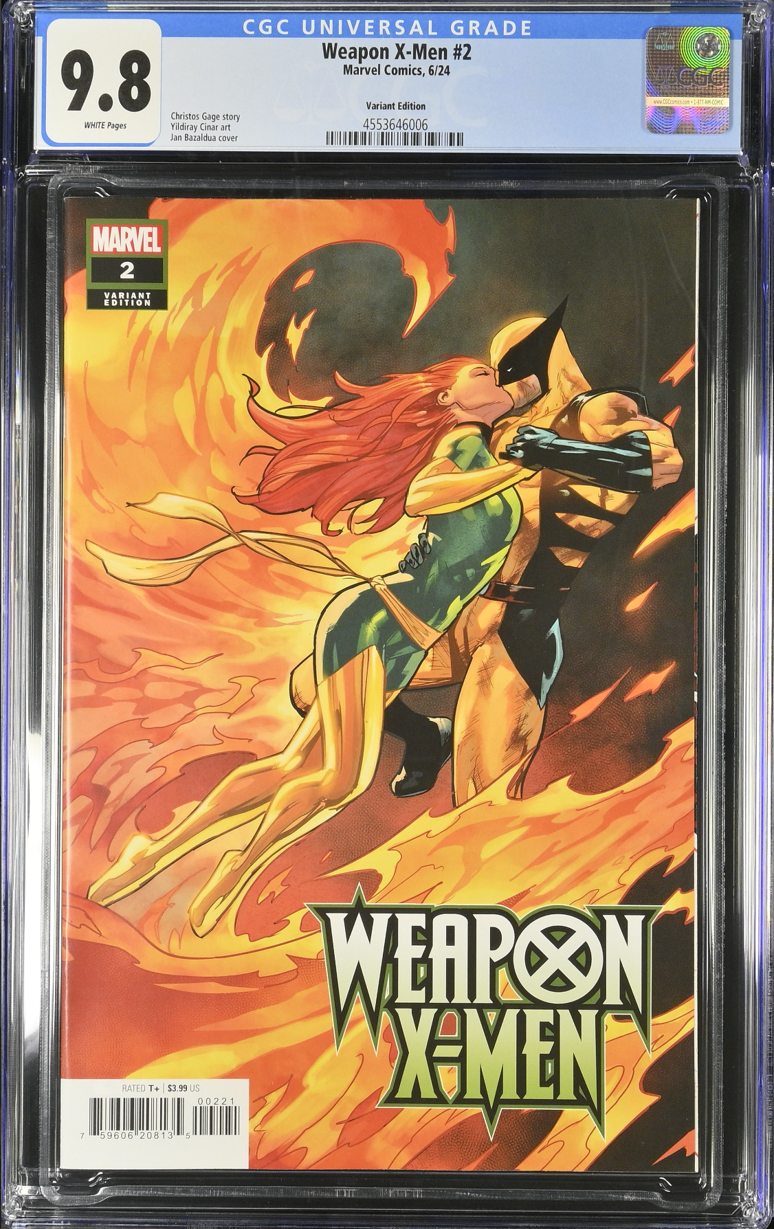 Weapon X-Men #2 Bazaldua Variant CGC 9.8