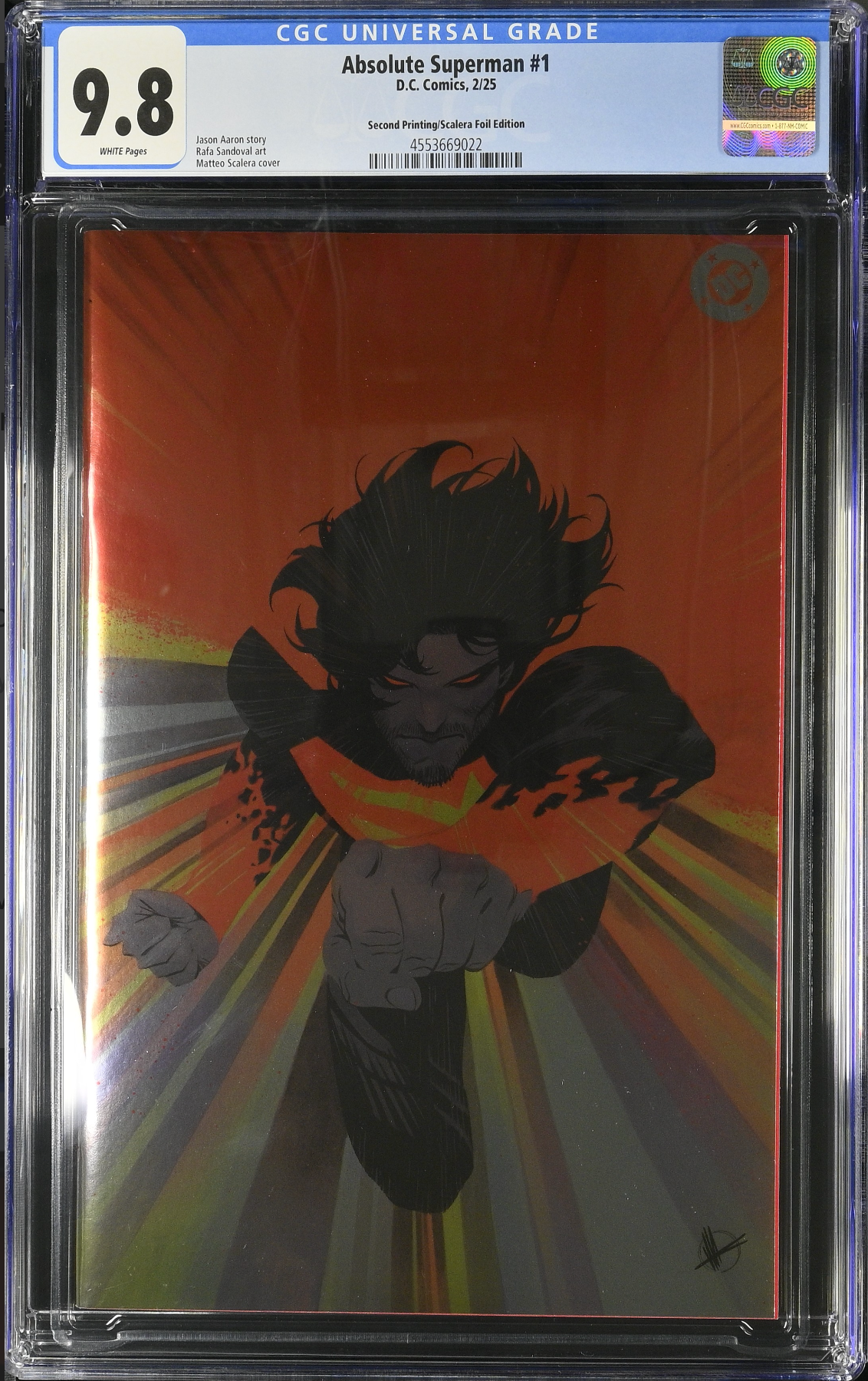 Absolute Superman #1 Second Printing Scalera Foil Variant CGC 9.8