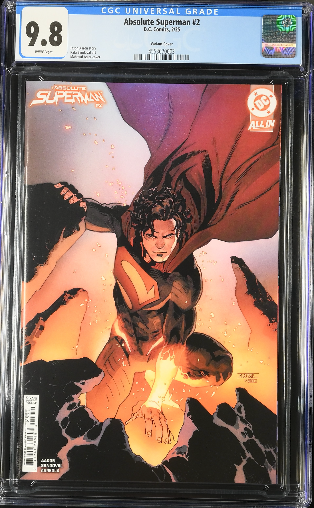 Absolute Superman #2 Asrar Variant CGC 9.8