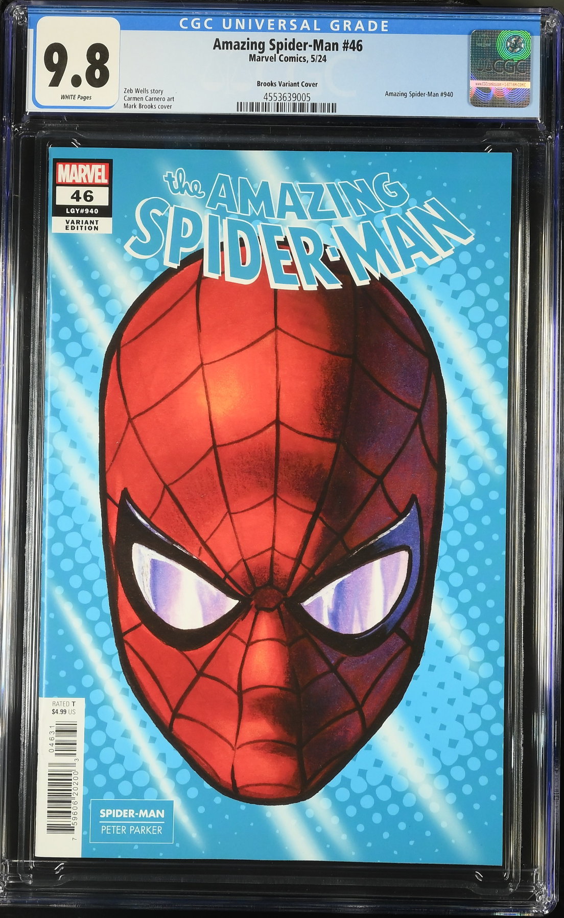 Amazing Spider-Man #46 Brooks Headshot Variant CGC 9.8