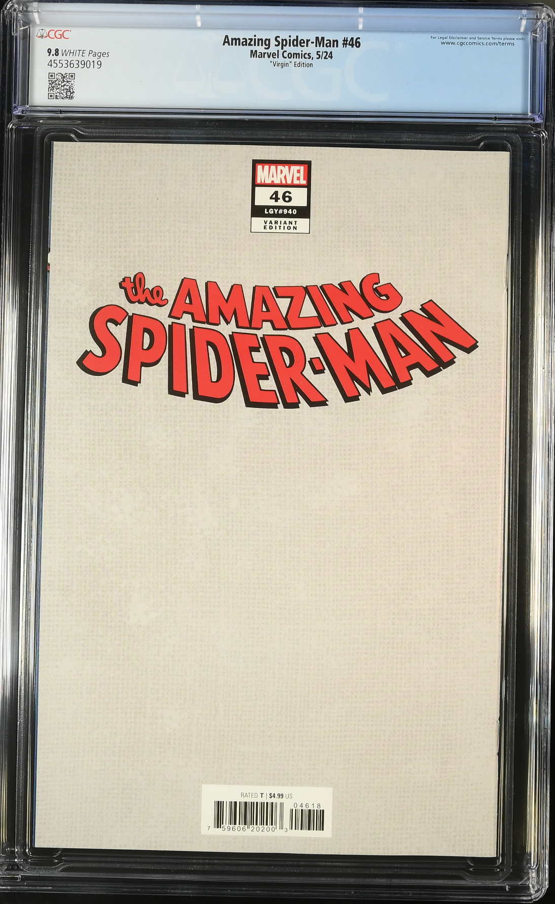 Amazing Spider-Man #46 Romita Jr. 1:100 Virgin Retailer Incentive Variant CGC 9.8