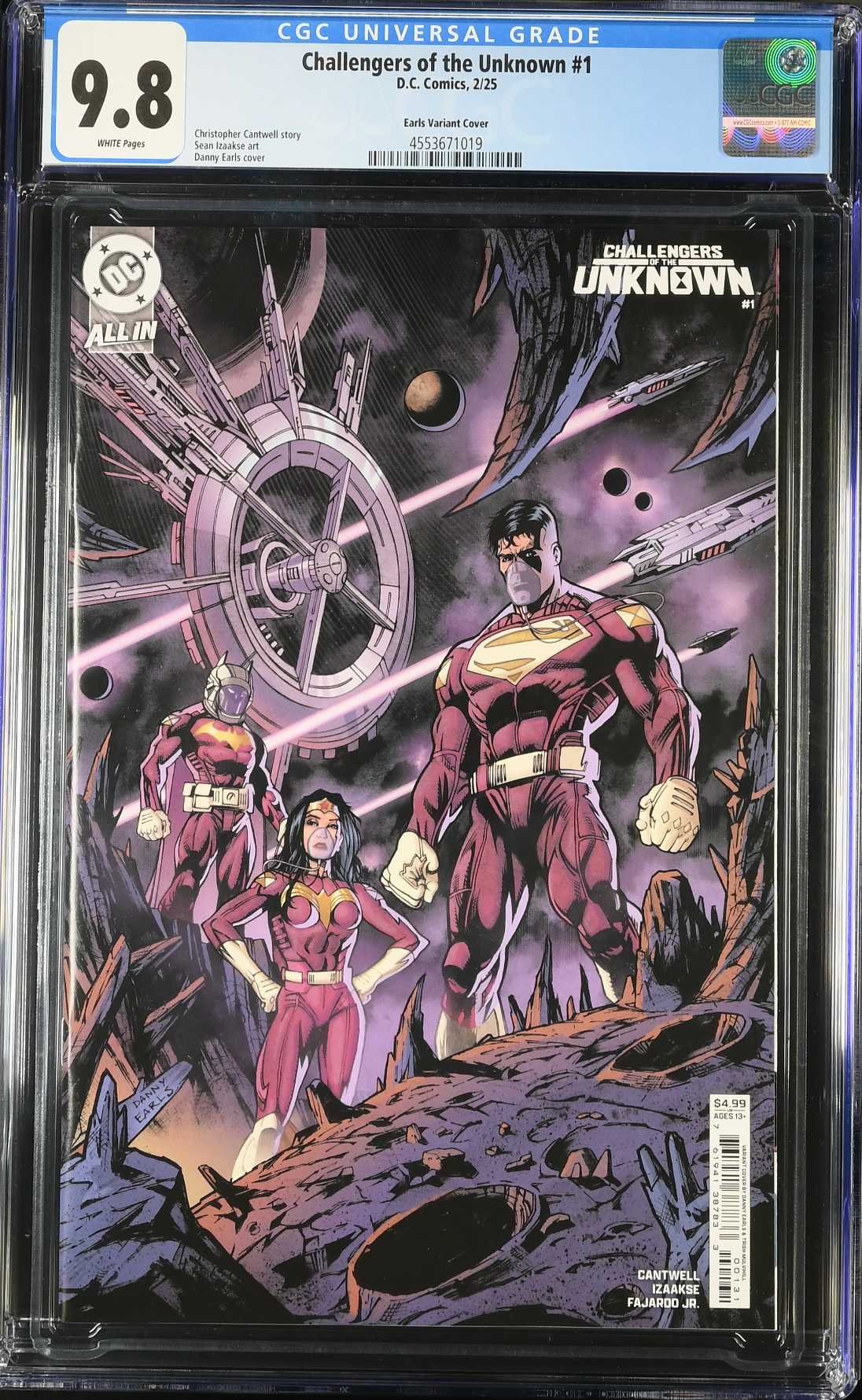 Challengers of the Unknown #1 Earls Variant CGC 9.8