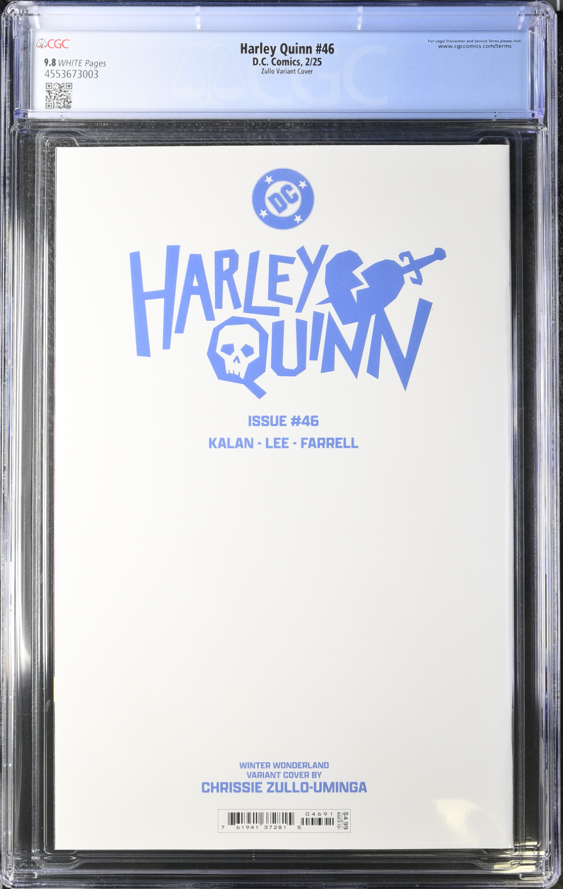 Harley Quinn #46 Zullo Variant CGC 9.8
