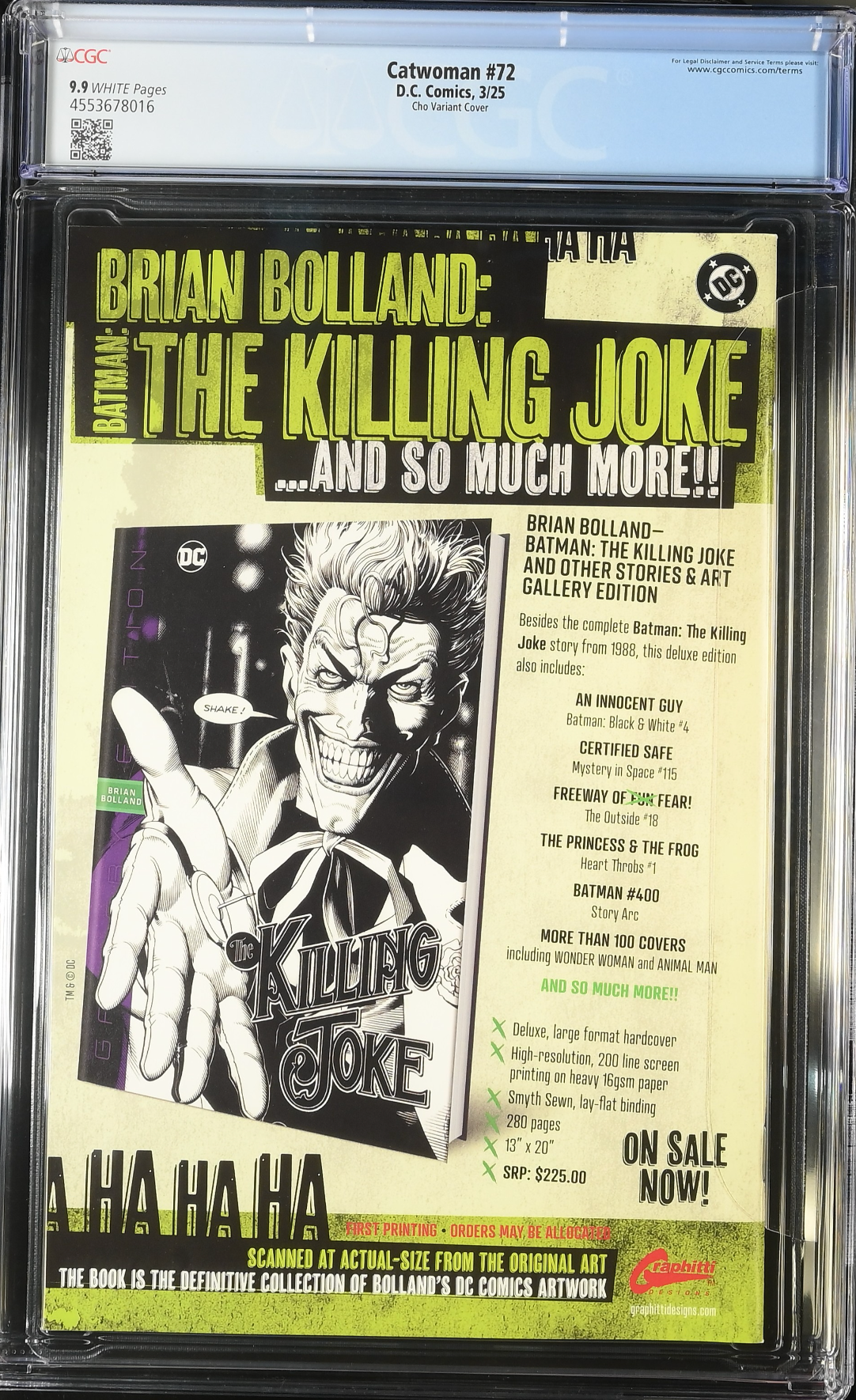 Catwoman #72 Cho Variant CGC 9.9