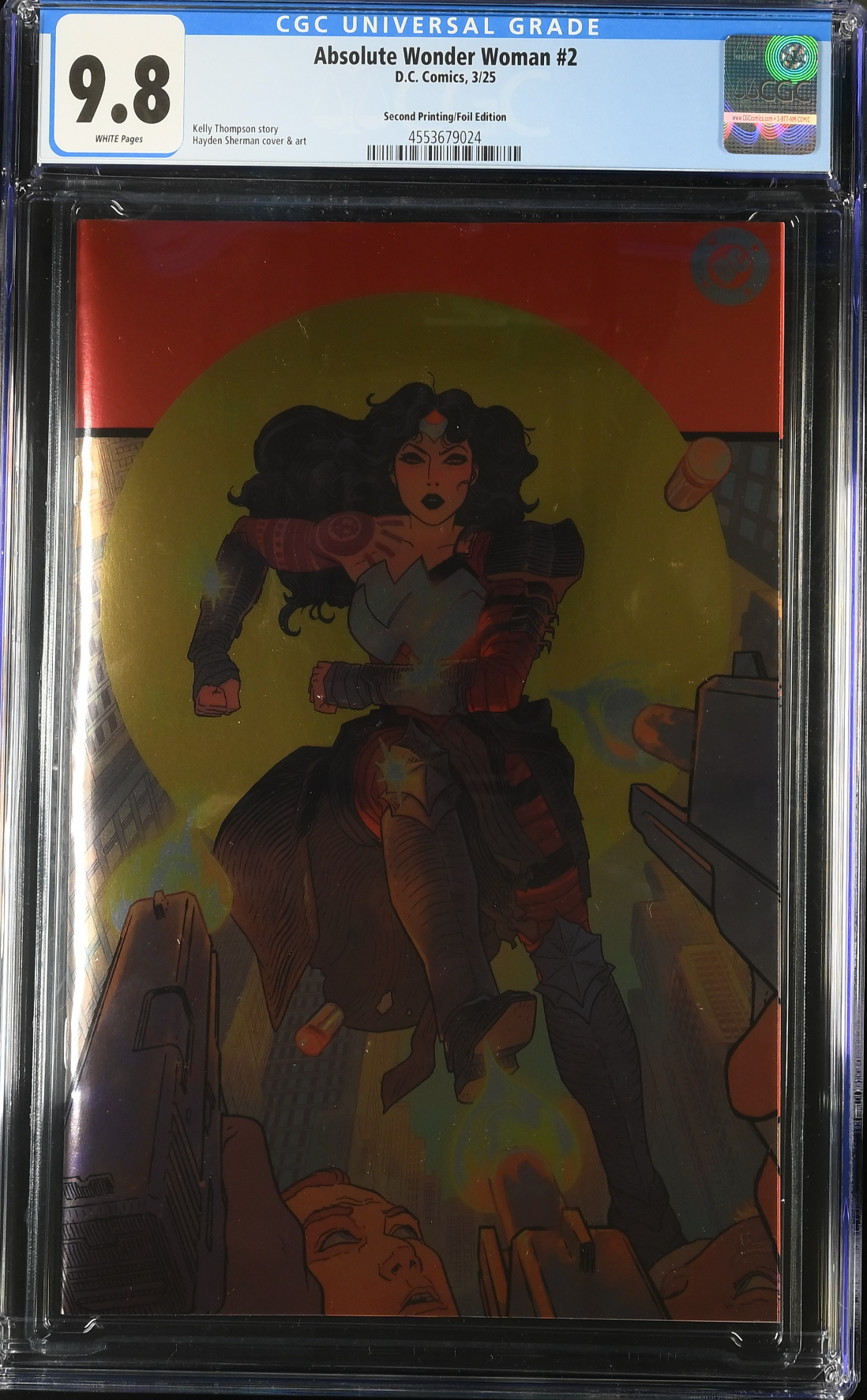 Absolute Wonder Woman #2 Second Printing Sherman 1:25 Foil Retailer Incentive Variant CGC 9.8