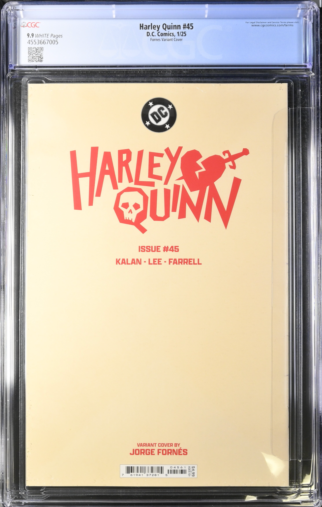 Harley Quinn #45 Fornes Variant CGC 9.9