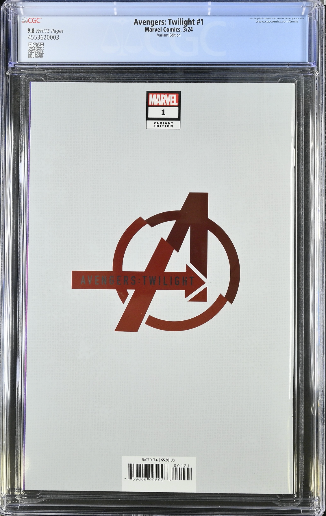 Avengers Twilight #1 Acuna Foil Variant CGC 9.8