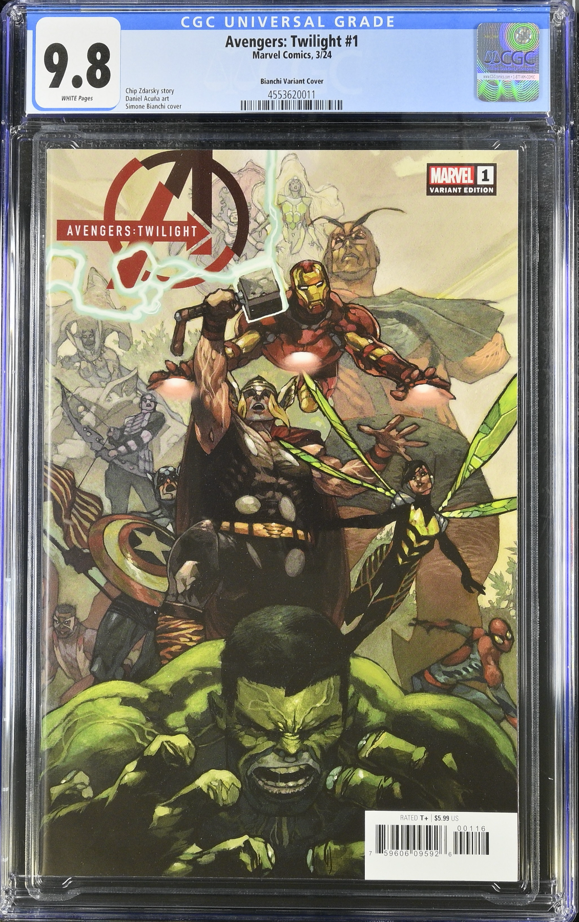 Avengers Twilight #1 Bianchi 1:60 Retailer Incentive Variant CGC 9.8