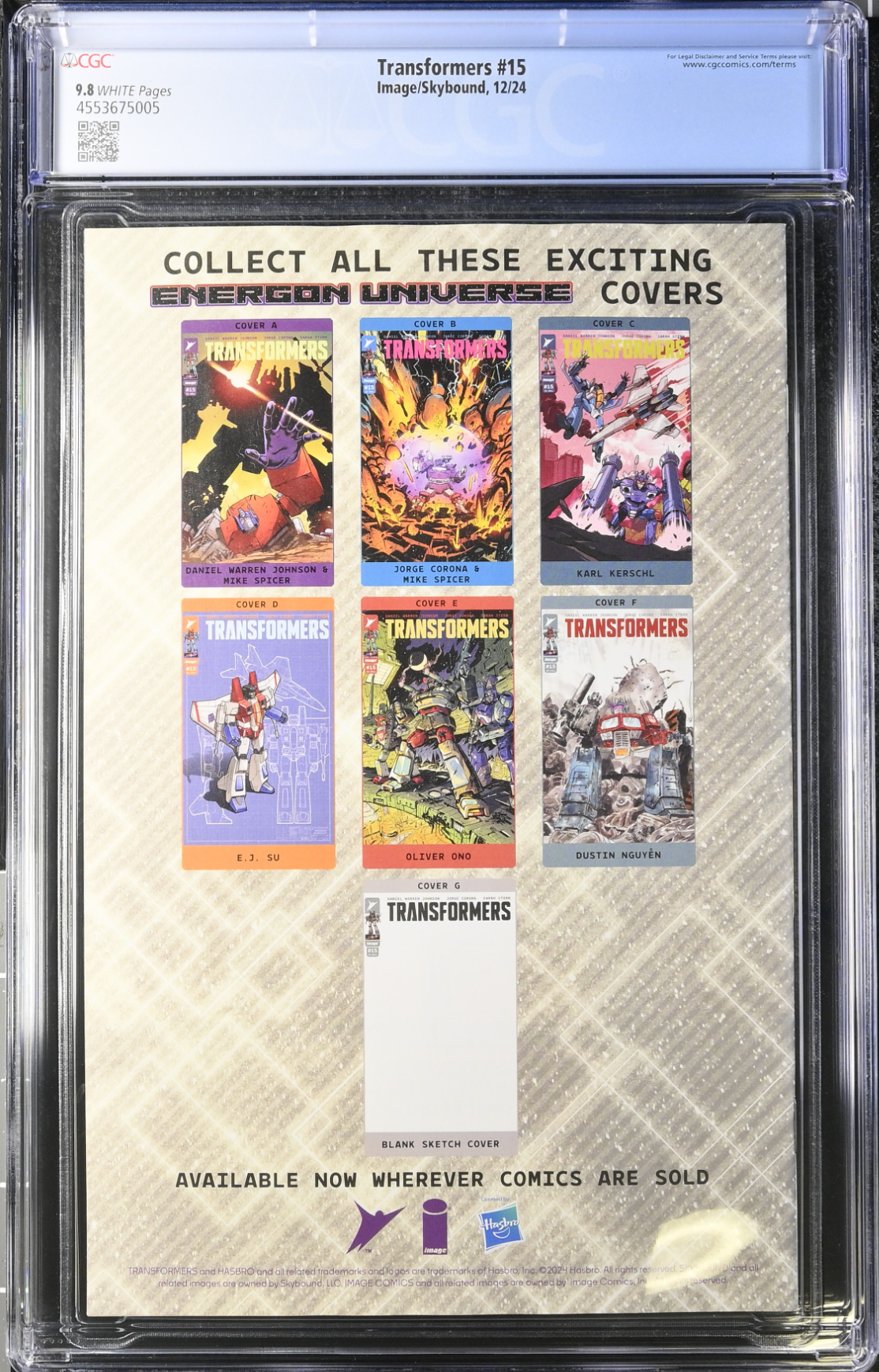 Transformers #15 CGC 9.8