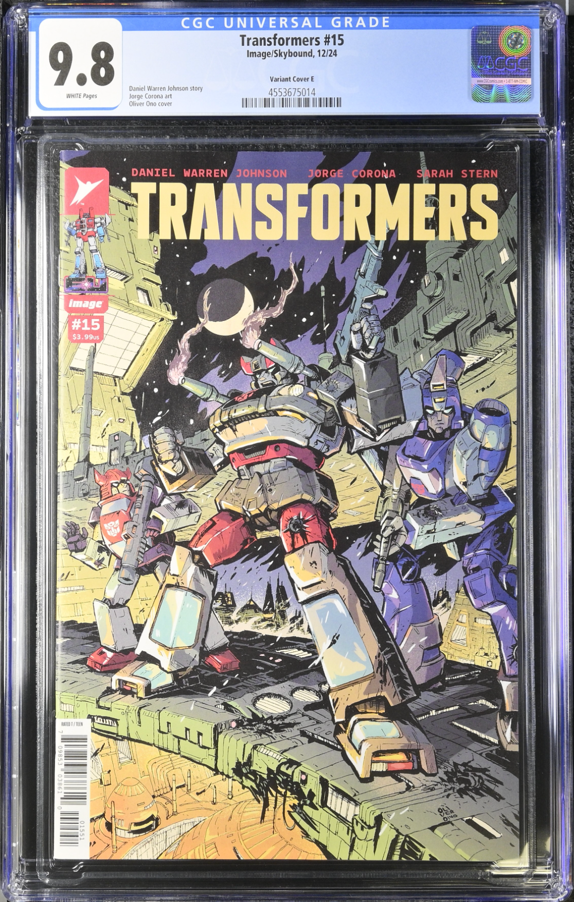 Transformers #15 Ono 1:50 Spoiler Retailer Incentive Variant CGC 9.8