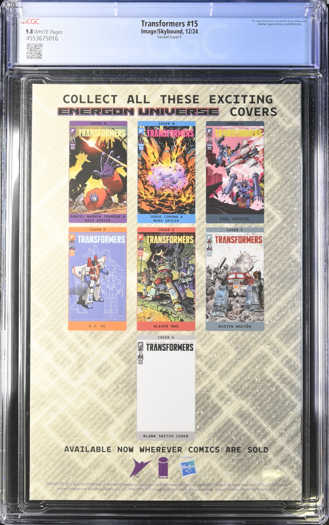 Transformers #15 Nguyen 1:100 Foil Retailer Incentive Variant CGC 9.8