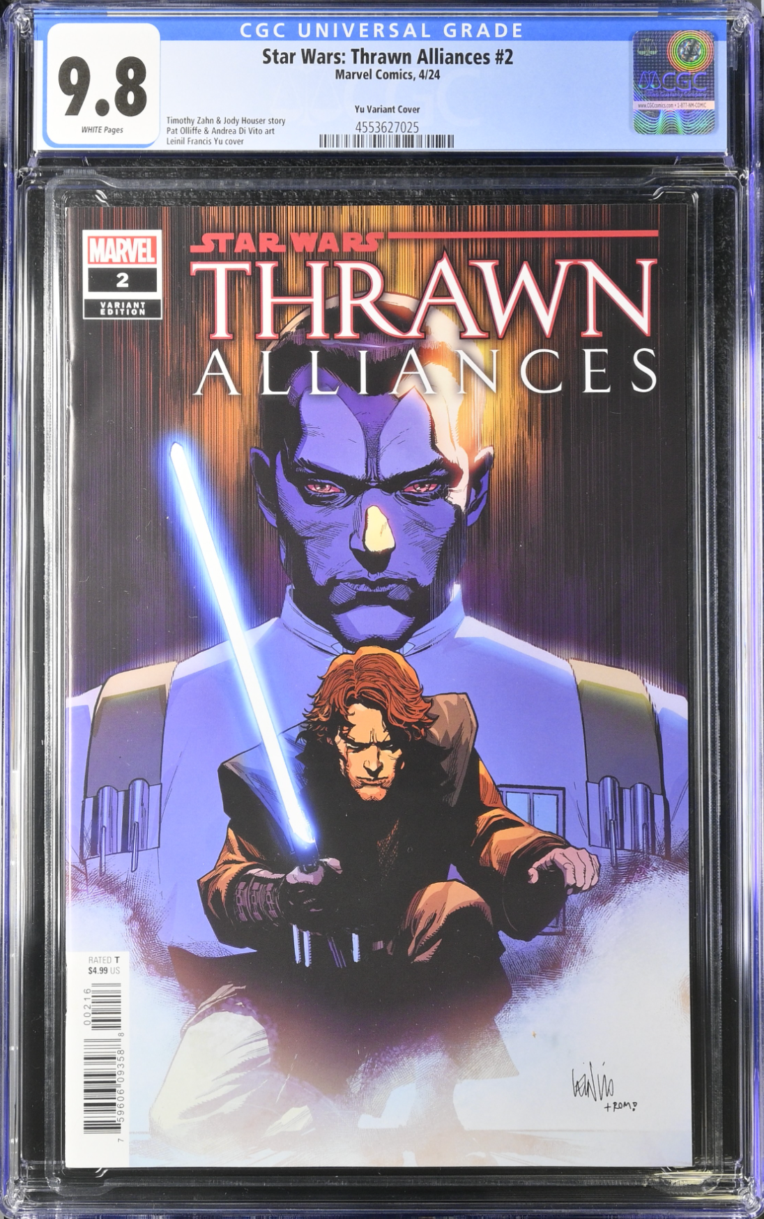 Star Wars: Thrawn Alliances #2 Yu 1:25 Retailer Incentive Variant CGC 9.8