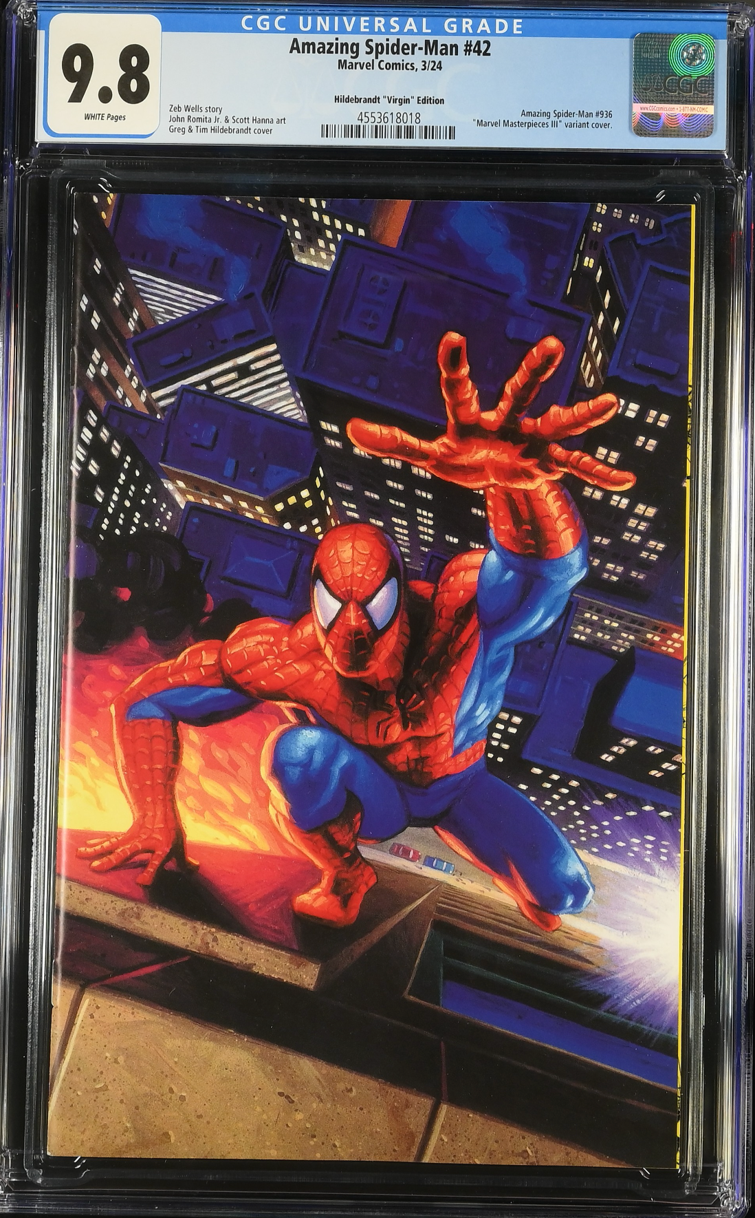 Amazing Spider-Man #42 Hildebrandt 1:50 Virgin Retailer Incentive Variant CGC 9.8