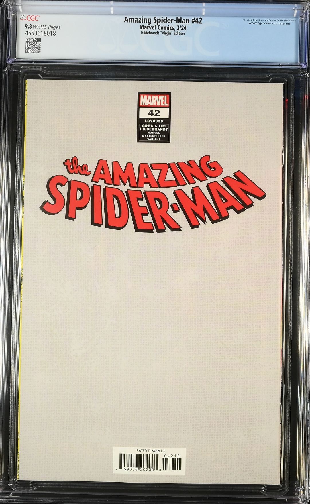 Amazing Spider-Man #42 Hildebrandt 1:50 Virgin Retailer Incentive Variant CGC 9.8