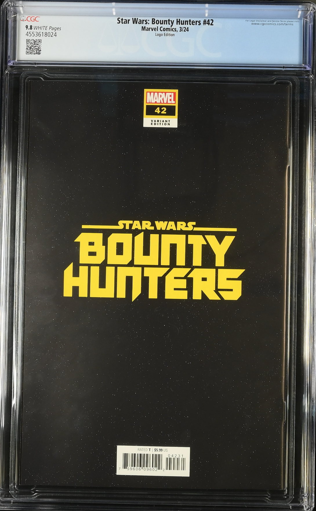 Star Wars: Bounty Hunters #42 Logo Variant CGC 9.8