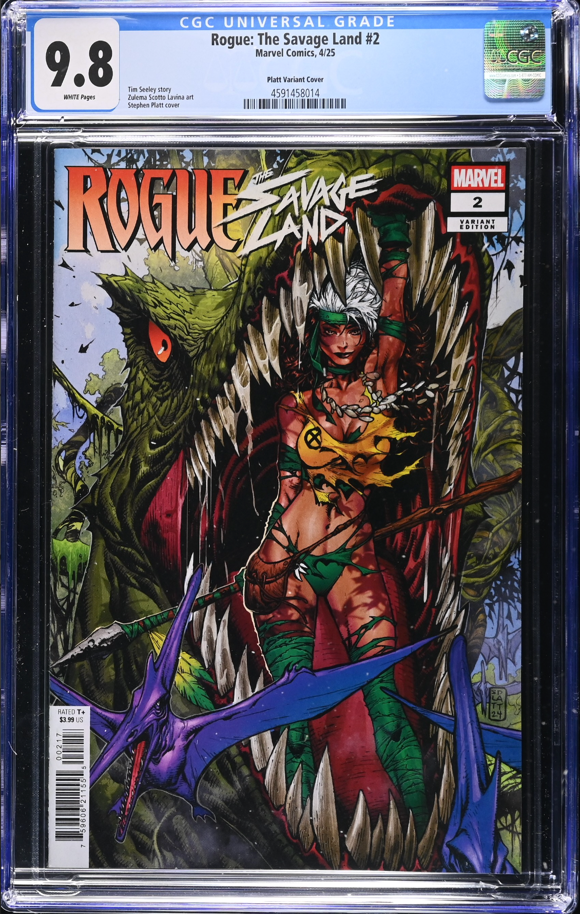 Rogue: The Savage Land #2 Platt 1:25 Retailer Incentive Variant CGC 9.8