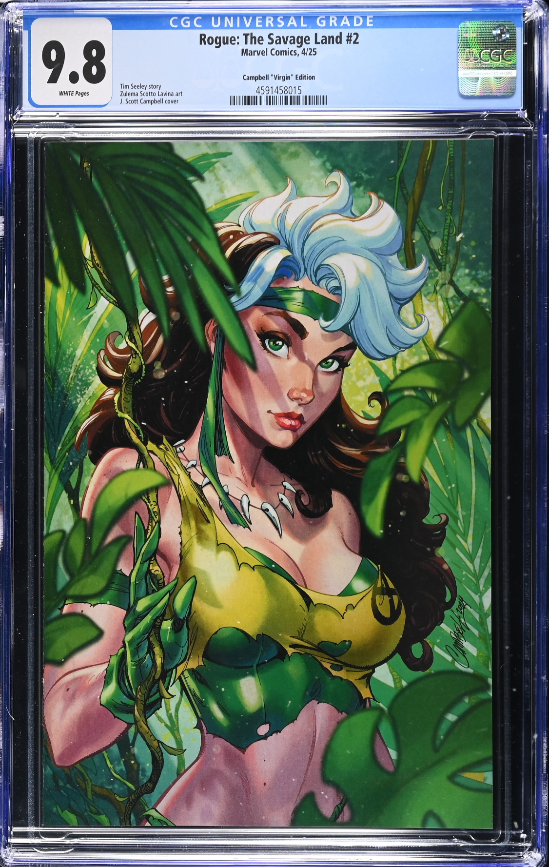 Rogue: The Savage Land #2 Campbell 1:100 Virgin Retailer Incentive Variant CG 9.8