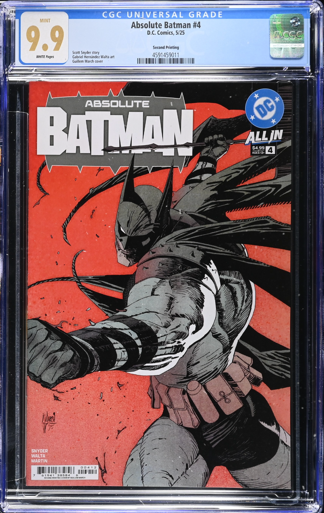 Absolute Batman #4 Second Printing CGC 9.9