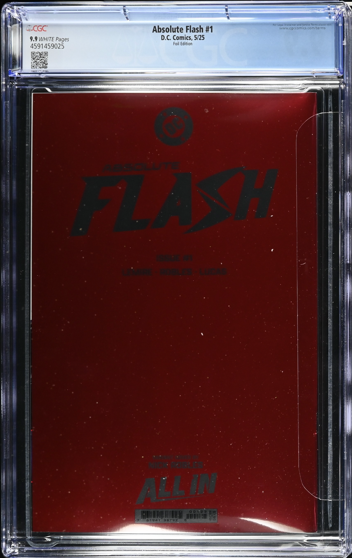 Absolute Flash #1 Robles Foil Variant CGC 9.9